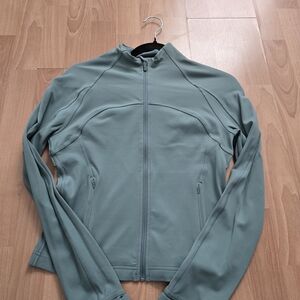 lululemon athletica Sage Green Zip-Front Athletic Jacket